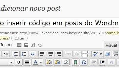WordPress: Como inserir código em seus posts