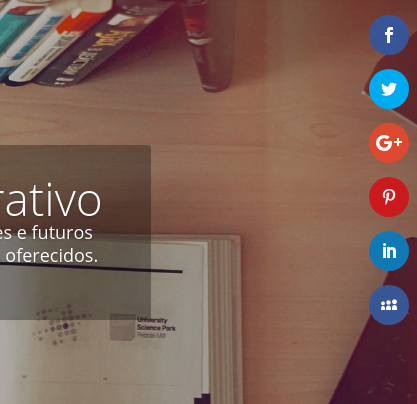 Icones flutuando no sidebar