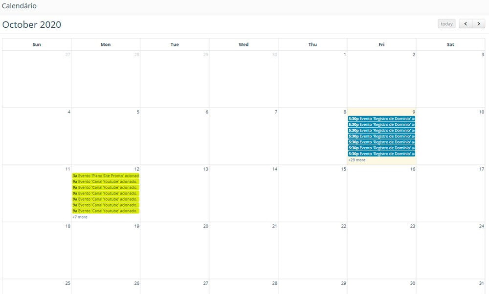 Calendário Calendário