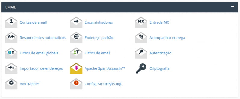 Contas de e-mails Contas de e-mails