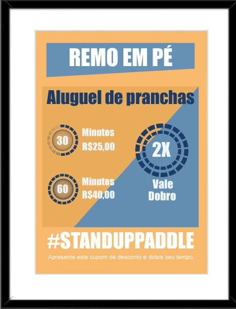 Anúncio remo em pé