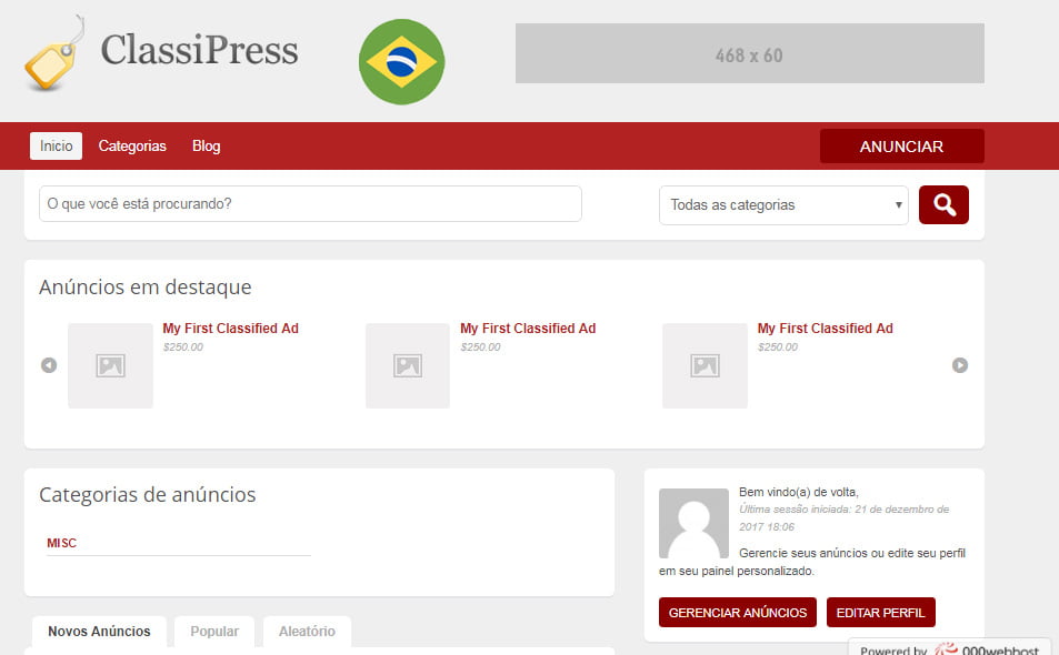 ClassiPress traduzido ClassiPress traduzido