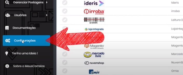 print 5 meuscorreios