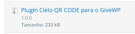 Plugin Cielo QRCode para GiveWP Plugin Cielo QRCode para GiveWP