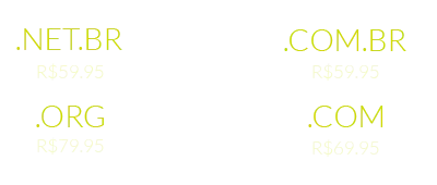 Valores e opções de registro de domínio e TLD. Valores e opções de registro de domínio e TLD.