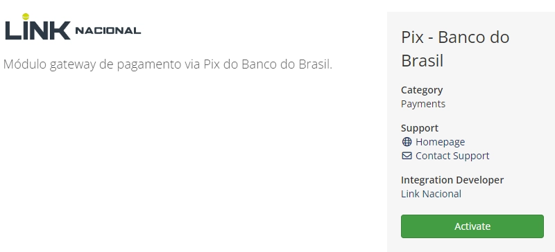 Ativação do Gateway