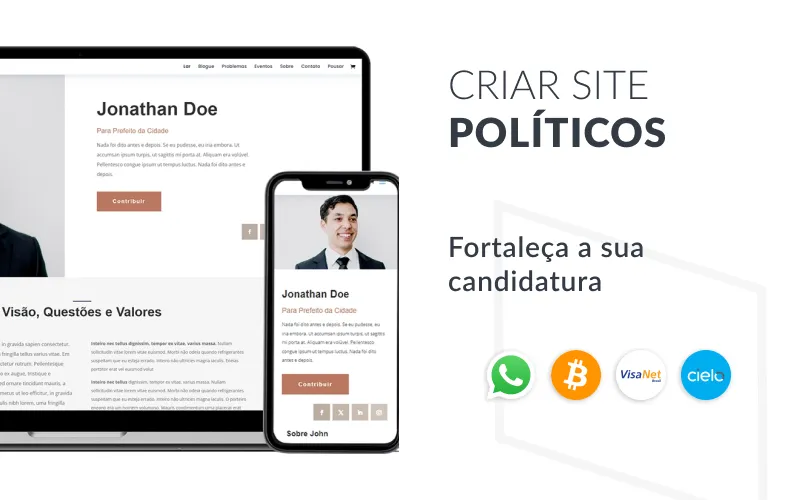 Criar site para políticos e candidatos Criar site para políticos e candidatos