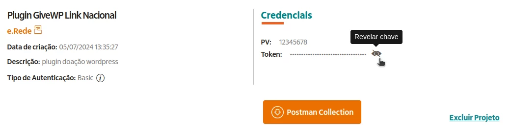 E.Rede chaves PV e Token