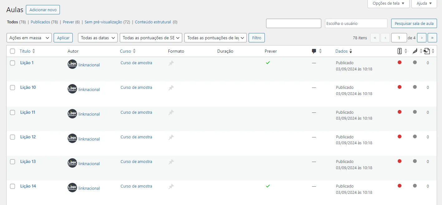 Learnpress Aulas