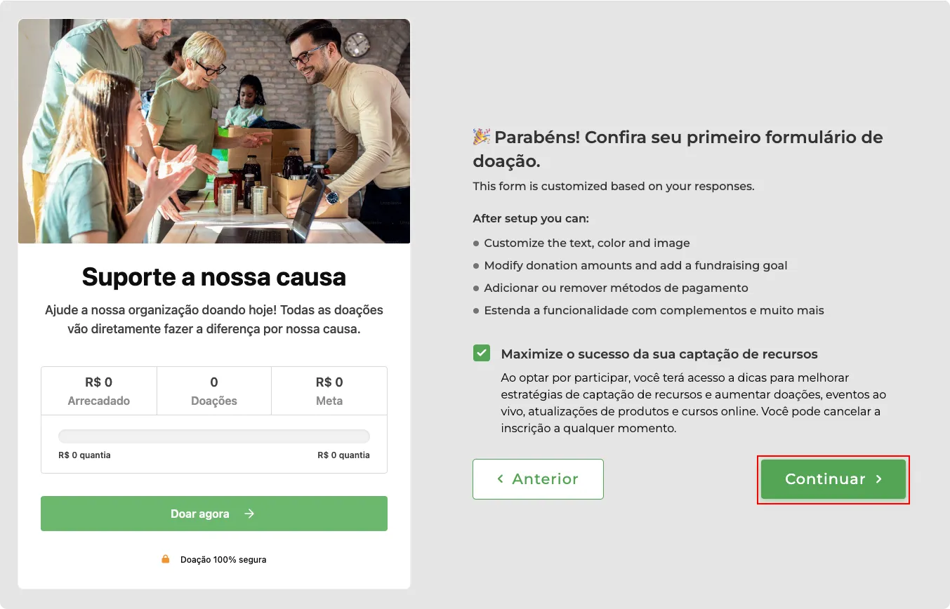 Formulário GiveWP Formulário GiveWP