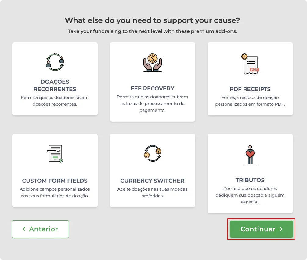 Configurando GiveWP Configurando GiveWP