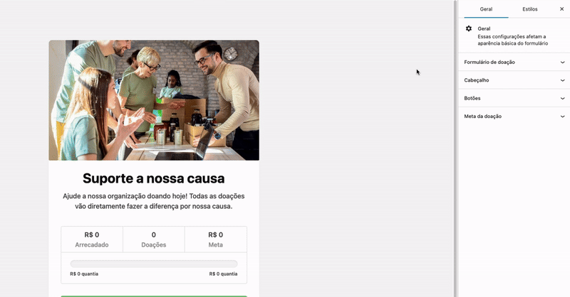 Alterando layout do formulário GiveWP Alterando layout do formulário GiveWP