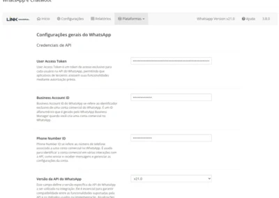 WhatsApp WHMCS notificação Configuração Meta Cloud WhatsApp API