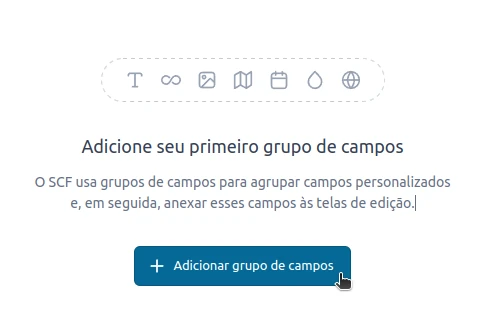 Adicionar novo grupo de campos SCF Adicionar novo grupo de campos SCF