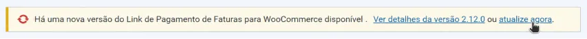 Atualizaççao plugin Link de Pagamento de Faturas para WooCommerce