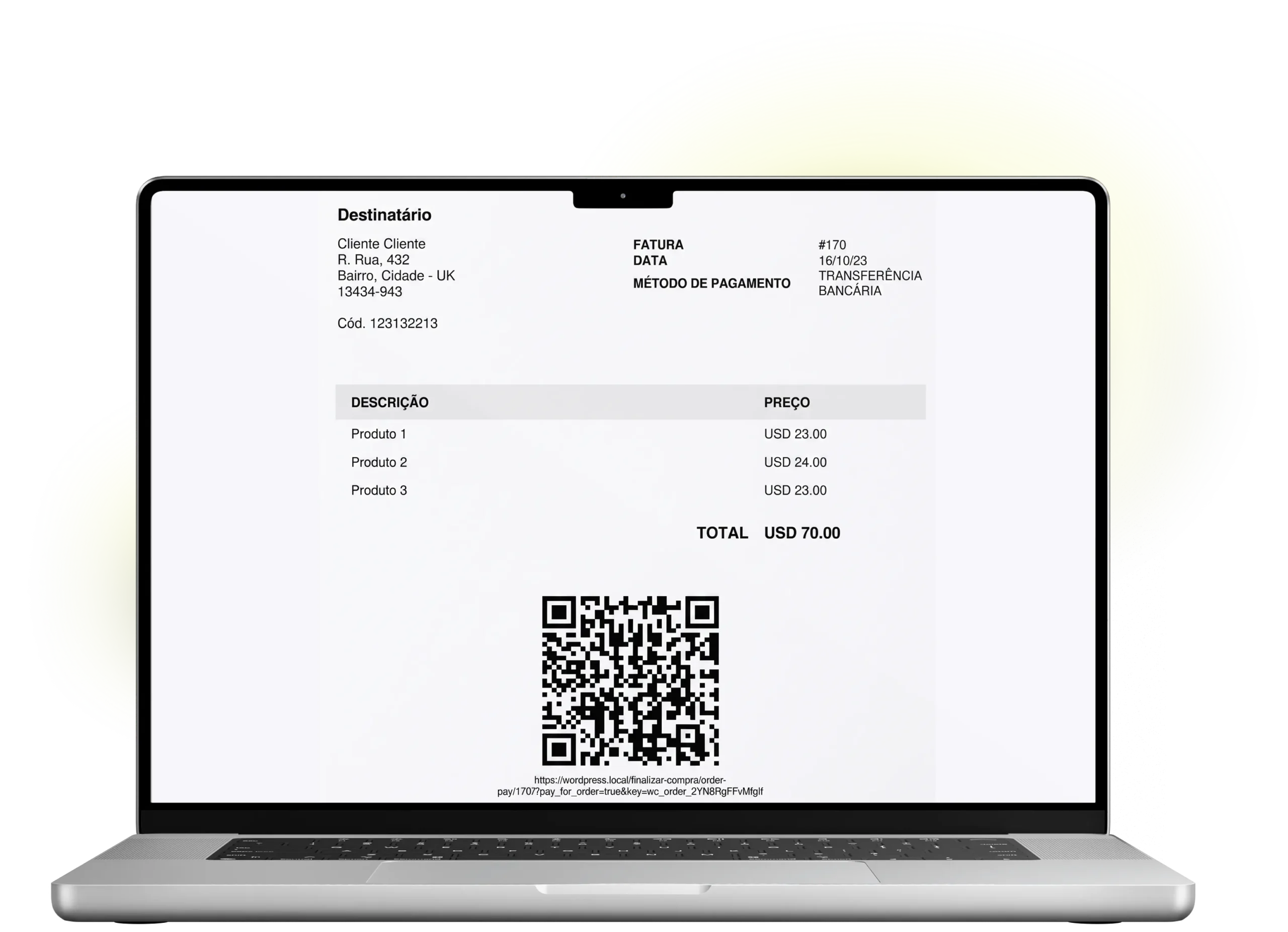 Link de Pagamento de Faturas para WooCommerce